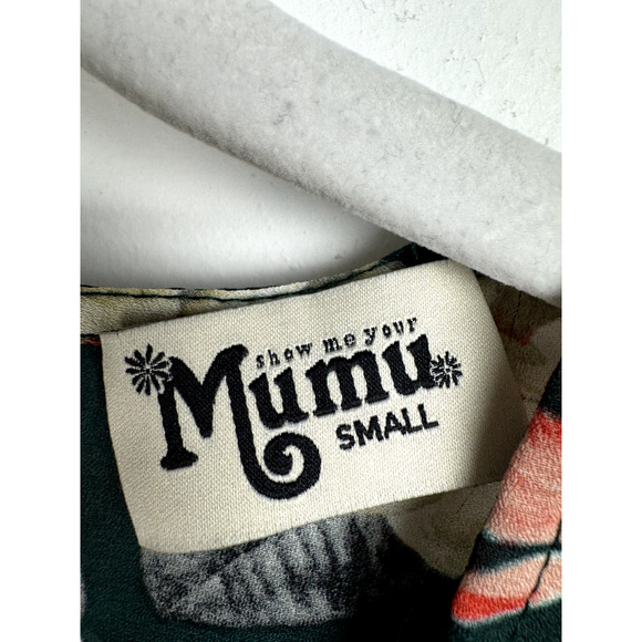 Show Me Your Mumu Bohemian Romantic Blue Sheer Floral Long Sleeve Short Romper - Picture 4 of 11